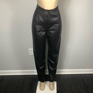 Vintage High Waisted Brown Leather Pants